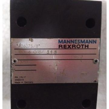 DBD6G18/315 Pressure relief valves,direct operated MANNESMANN REXROTH DBD SERIES