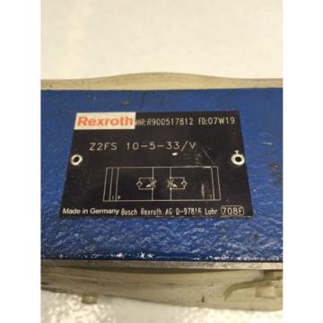 Rexroth India Japan Z2FS-10-5-33/V D05 Hydraulic Dual Flow Valve (B49)