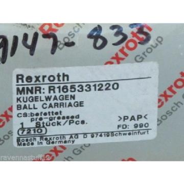 REXROTH Singapore Egypt R165331220 RUNNER BLOCK BALL CARRIAGE LINEAR BEARING (NEW IN BOX)