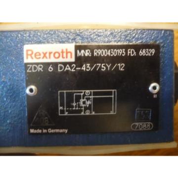 origin Rexroth R900430193 ZDR 6 DA2-43/75Y/12 ZDR6DA2-43/75Y/12 Valve