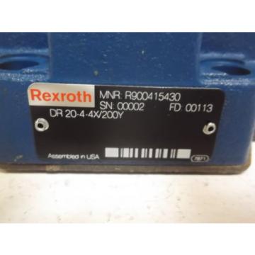 REXROTH Canada Dutch DR 20-4-4X-/200Y HYDRAULIC PRESSURE RELIEF VALVE *NEW NO BOX*