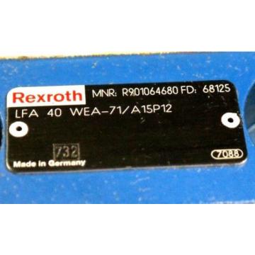 REXROTH Japan Canada LFA40WEA-71/A15P12 HYDRAULIC CARTRIDGE VALVE R901064680 NEW
