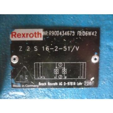 origin Rexroth R900434675 Z2S16-2-51/V Valve