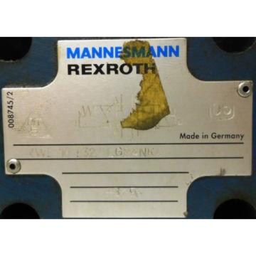 REXROTH MANNESMANN SOLENOID ACTUATED HYDRAULIC VALVE 4WE10E32/LG24NK4