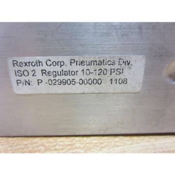 Rexroth Bosch Group P-029905-00000 Valve 10-120 PSI P02990500000 - Used