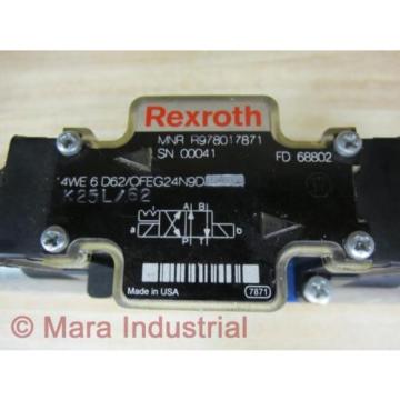 Rexroth Canada Mexico Bosch R978017871 Valve 4WE 6 D62/OFEG24N9D K25L/62 - New No Box