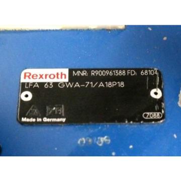 REXROTH LFA63GWA-71/A18P18 HYDRAULIC CARTRIDGE VALVE R900961388 Origin