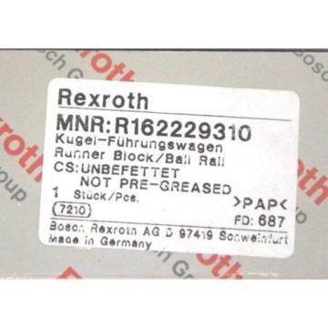 NIB Japan Canada REXROTH R162229310 LINEAR RUNNER BLOCK BALL RAIL