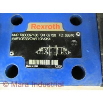 Rexroth Singapore Greece Bosch R900597186 Valve 4WE10E33/CW110N9K4 - New No Box