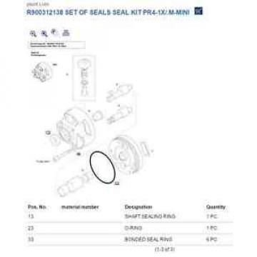 Bosch Germany USA Rexroth Seal Kit R900312138 Set of Seals PR4-1X/.M-MINI