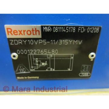 Rexroth Bosch 0811145178 Valve ZDRY10VP5-11/315YMV - origin No Box
