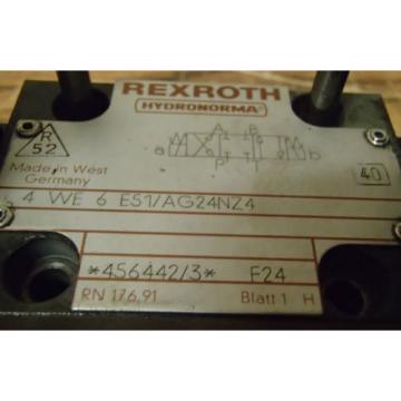 Rexroth Germany Greece Directional Control Valve 4-WE-6-E51/AG24NZ4_4WE6E51AG24NZ4_456442/3 F24