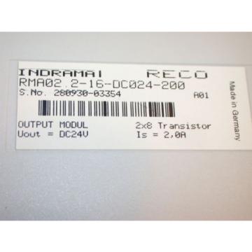 UP TO 4 BOSCH REXROTH INDRAMAT OUTPUT MODULE 24V RMA022-16-DC024-200