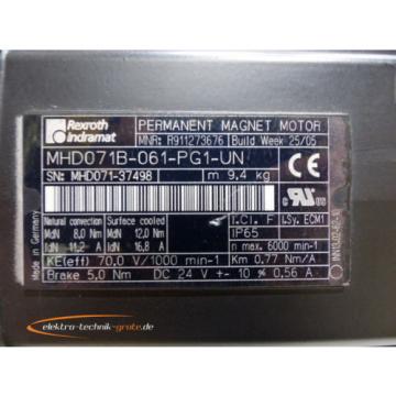 Rexroth USA Russia Indramat MHD071B-061-PG1-UN MNR:R911273676 Permanent Magnet Motor