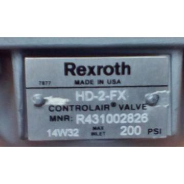 Rexroth Australia Mexico ControlAir Valve Model HD-2-FX R431002826 P50970-4