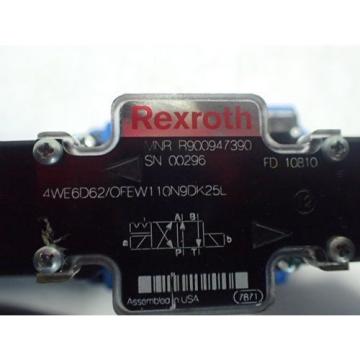 Origin REXROTH R900947390 HYDRAULIC VALVE,4WE6D62/OFEW110N9DK25L,R978912400,BOXZT