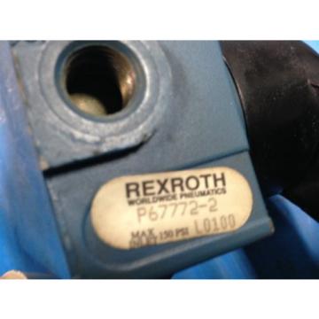 USED REXROTH P67772-2 CONTROL VALVE AND BIMBA FLAT-1 FS-5015 CYLINDER G2