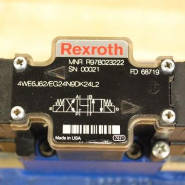 Rexroth Egypt Canada H-4WEH25J64/6EEG24N9ETDK24L2, #4WE6J62/EG24N9DK24L2 Valve Assembly.