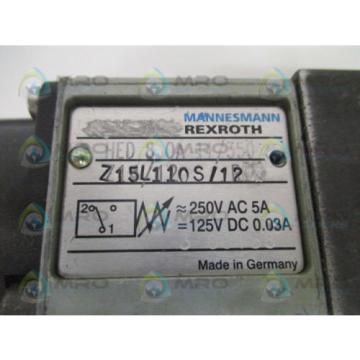 MANNESMANN Germany Canada REXROTH HED80A11/350Z15L/110S/12 PRESSURE WITCH *NEW NO BOX*
