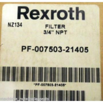 NEW Australia Canada in Box Rexroth Filter 3/4&#034; NPT PF-007503-21405 _ PF00750321405 _ NZ134