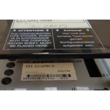Indramat USA Canada Digital Drive Controller, # DDS2.1-W050-D, Used, WARRANTY
