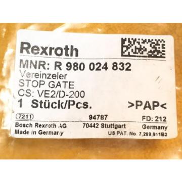 ***NEW*** USA Germany REXROTH R 980 024 832 PNEUMATIC STOP GATE TYPE VE2/D-200