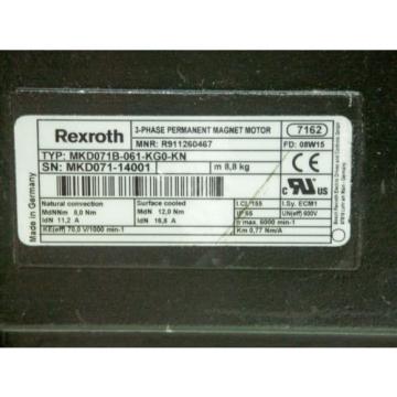 Rexroth Japan Singapore Servo Motor MKD071B-061-KG0-KN