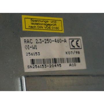 REXROTH Canada Canada RAC2.3-250-460-A0I-W1 SERVO SPINDLE DRIVE 256153, RAC23250460A0IW1 MF...