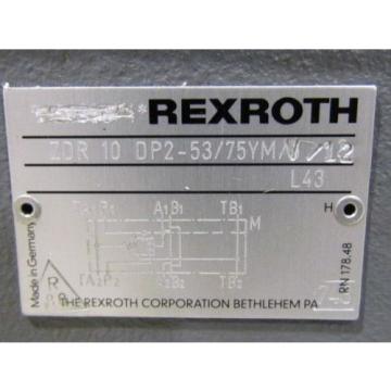 Rexroth France Singapore Pressure Reducing Valve ZDR 10 DP2-53/75YMV/12