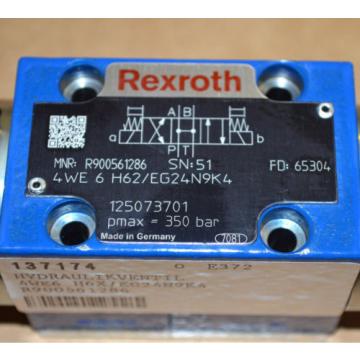 Rexroth Russia Canada 4WE 6 H62/EG24N9K4 Hydraulikventil WEGEVENTIL R900561286 NEU