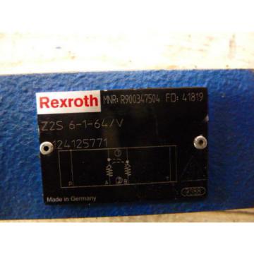 REXROTH Canada Australia Z2S 6-1-64/V HYDRAULIC VALVE R900347504