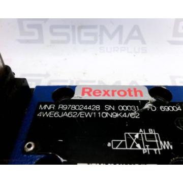 Rexroth Italy USA R978024428 Directional Solenoid  Valve 4WE6JA62/EW110N9K4/62