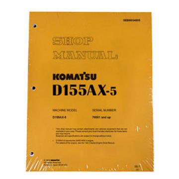 Komatsu D155AX-5 w/ 6D140E-3 Engine Service Repair Printed Manual