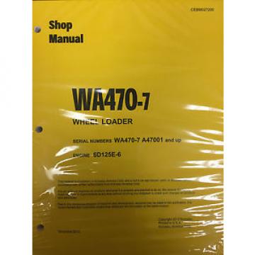 Komatsu WA470-7 Wheel Loader Shop Service Repair Manual