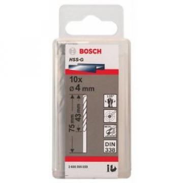 Bosch 2608595059 - Punta per metallo, codolo rotondo, HSS-G, 4,0 x 43 x 75 mm,