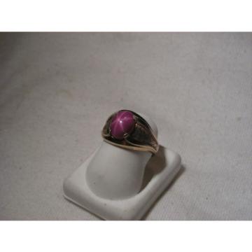 ..Vintage Man&#039;s/Men&#039;s 10K Gold Filled,Linde/Lindy Ruby Star Sapphire Ring,Size 7