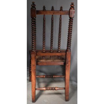 Antique German Sausage Turned Walnut Childs Chair Jenny Linde 1830 Photographers
