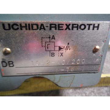 Origin UCHIDA REXROTH RELIEF VALVE # DB10-2-A0/200 L-76