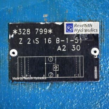 Rexroth Z2S16-B1-51-A2-30 Hydraulic Check Valve 328-799 - USED