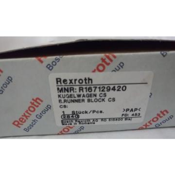 Rexroth R167129420 Ball Rail Runner Block Linear Slide Bearing