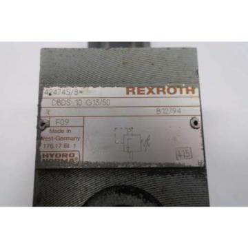 REXROTH DBDS-10-G13/50 PRESSURE RELIEF HYDRAULIC VALVE D550741