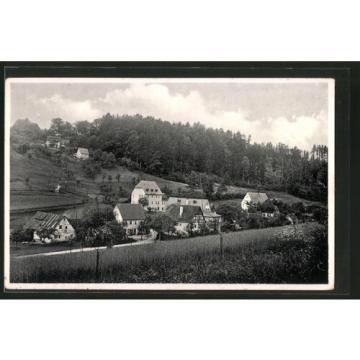 schöne AK Utzmannsbach, Ortsansicht mit Gaststätte zur Linde 1942