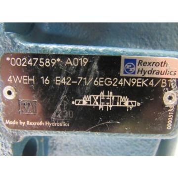 Rexroth 4WEH 16 E42-71/6EG24N9EK4/B10 Solenoid Operated Directional Spool Valve