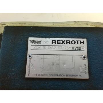 Origin OLD REXROTH ZDR 10 DA2-53/75Y V/12 HYDRAULIC PRESSURE REDUCING VALVE,BOXZA