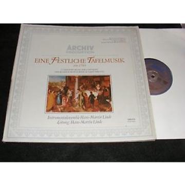 ARCHIV Made Germany DG LP 17th Century Music For A Banquet HANS-MARTIN LINDE 70s