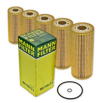 5x HU 726/2x Ölfilter/ Patronenfilter/ Filtereinsatz von MANN-FILTER HU726/2x