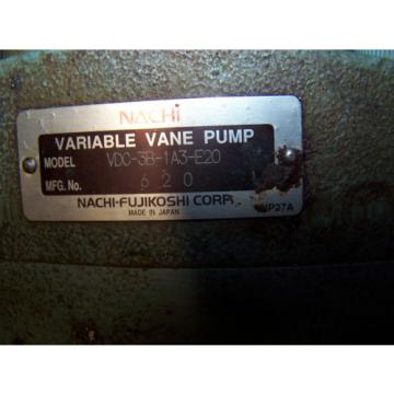 Nachi Variable Vane Hydraulic Pump Model VDC-3B-1A3-E20
