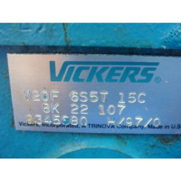 Origin VICKERS HYDRAULIC PUMP, V20F 6S5T 15C 8K 22 107, Origin IN BOX