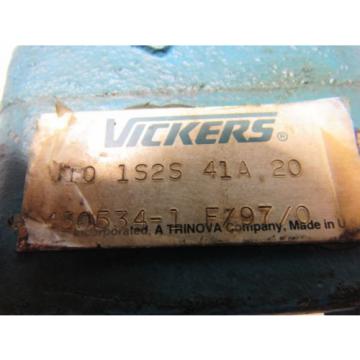 Vickers V10 1S2S 41A 20 Single Vane Hydraulic Pump 1#034; Inlet 1/2#034; Outlet 5/8#034;