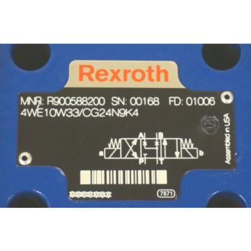Origin REXROTH 4WE10W33/CG24N9K4 DIRECTIONAL CONTROL VALVE R900588200